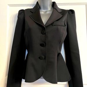 Armani black peplum blazer